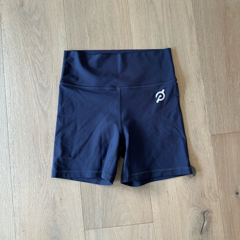 Peloton Blue Bike Shorts High-Waisted Compression